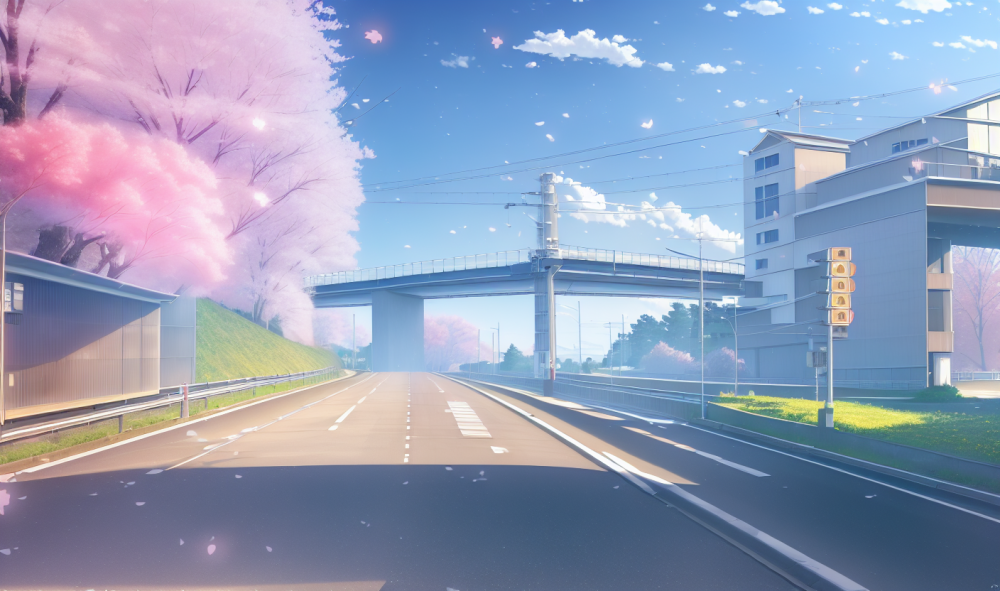 00032 2004150601 5 Centimeters Per Second,extremely detailed CG unity 8k wallpaper,motorway,street,e